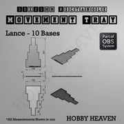 Rectangle Movement Trays | Cavalry & Monsters | 50×25-100×60mm | OBS System - Only-Games
