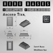 Hero Bases Display Extenders | Squares and Rectangles | Convert Gaming Bases to Display Bases & Plinths - Only-Games