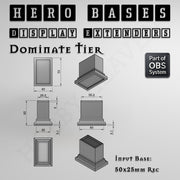 Hero Bases Display Extenders | Squares and Rectangles | Convert Gaming Bases to Display Bases & Plinths - Only-Games