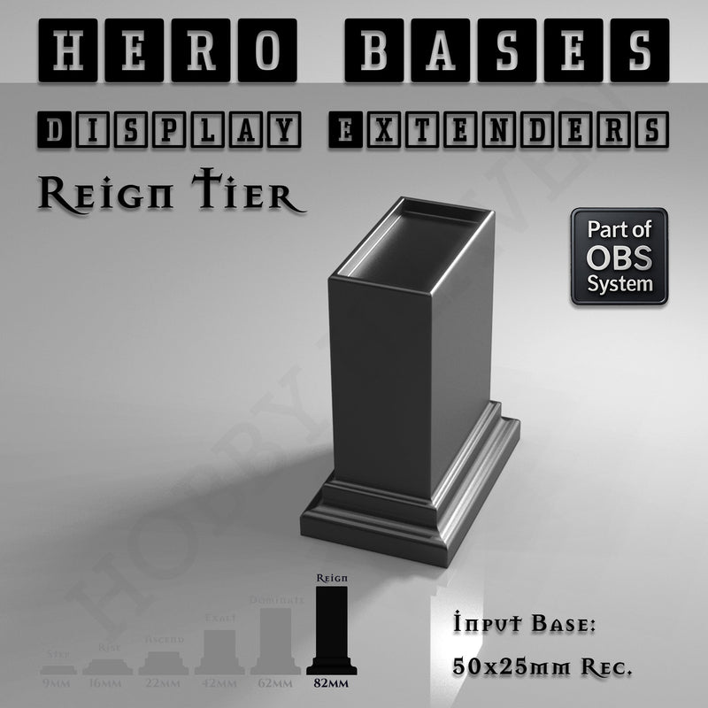 Hero Bases Display Extenders | Squares and Rectangles | Convert Gaming Bases to Display Bases & Plinths - Only-Games