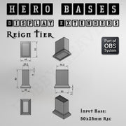 Hero Bases Display Extenders | Squares and Rectangles | Convert Gaming Bases to Display Bases & Plinths - Only-Games