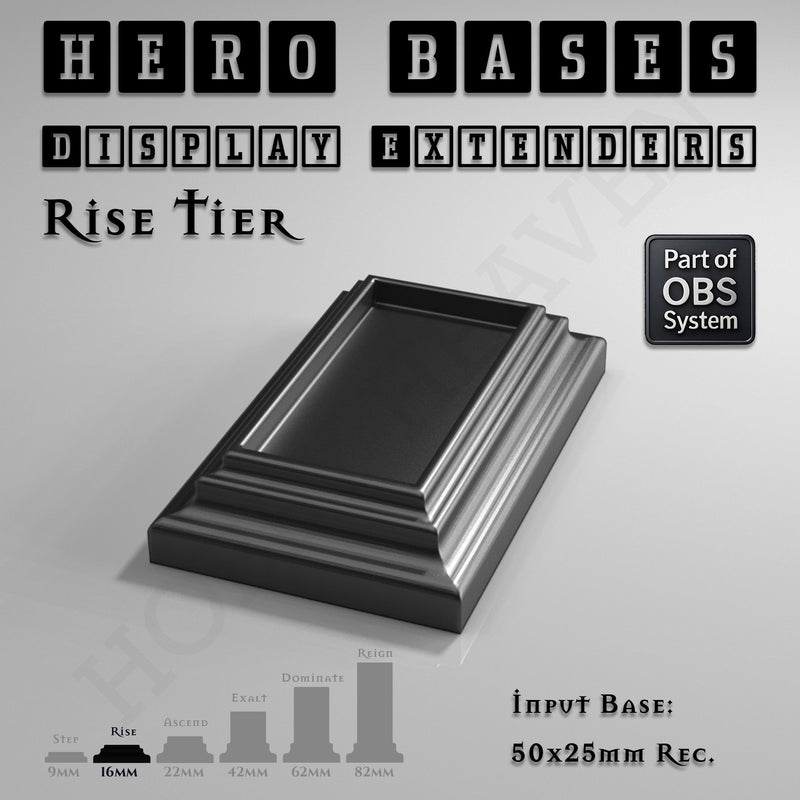 Hero Bases Display Extenders | Squares and Rectangles | Convert Gaming Bases to Display Bases & Plinths - Only-Games