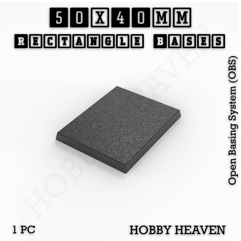 Rectangle Bases Range Sizes - 75x30mm to 125x40mm Medium Sizes 3d Print Full Range Tabletop Games - Only-Games