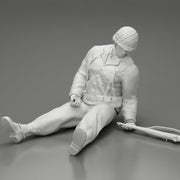 A soldier who fell after a strong battle and is waiting for help + weapons - Only-Games