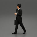 Businessman Walking and Holding His Briefcase - Only-Games