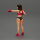 black woman in boxing gloves with curly hair ready to finish off her opponent - Only-Games