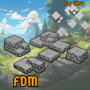 Crystal Collapse FDM/PLA Terrain Elevation Bundle (5 pieces) - Only-Games