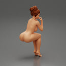 Naked Girl sitting and enjoying - Only-Games