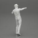 Travel man wearing a hat and a beard pointing the right way - Only-Games