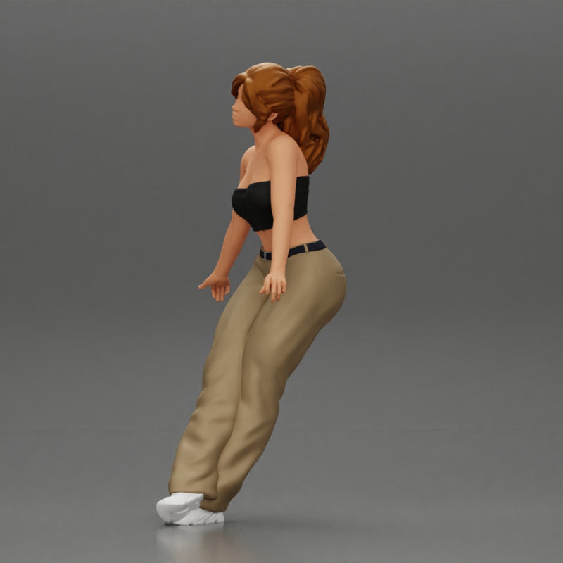 lowrider chola girl is leaning against the car mini shirt - Only-Games