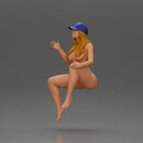 Naked Girl Sitting Gracefully - Only-Games