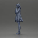 Shy Woman in Purple Dress Strikes a Sweet Pose - Only-Games