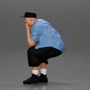 Fat Gangster sitting and thinking - Only-Games