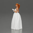 Elegant Bride in White Gown Holding Vibrant Bouquet of Flowers - Only-Games