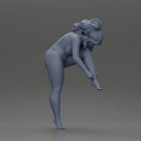 Naked Girl Adjusting Her Stylish Red Heels - Only-Games