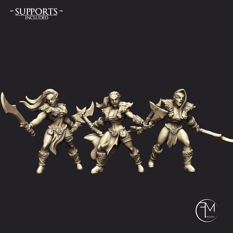 Barbarian Blademasters - 3 Units (AMAZONS! Kickstarter)