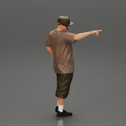 Gangster homie in cap pointing his finger at somebody - Only-Games