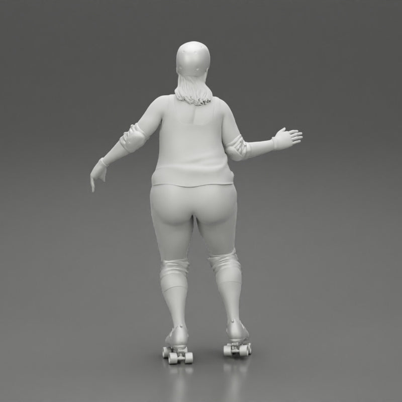 overweight derby girl roller skating - Only-Games