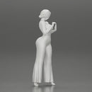 Fashion girl in catsuit and heels Leaning Against car - Only-Games