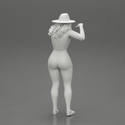 Travel woman in hat and short pointing her next destination using world map - Only-Games