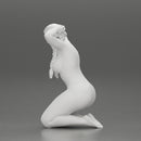 Naked Chola Girl in open shirt sitting putting his hands behind head - Only-Games