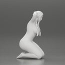 Naked Chola Girl in open shirt sitting putting his hands behind head - Only-Games