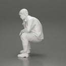 Worried man in a leather jacket sitting and thinking - Only-Games