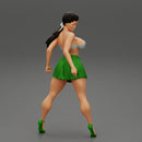 Sexy Woman with Beautiful Body Wearing Mini Skirt and Bra - Only-Games