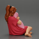 beautiful girl scared sitting and holding a pillow while watching a horror movie on TV - Only-Games