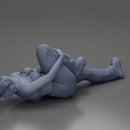 woman in bra lying on the floor touching her injured knee - Only-Games