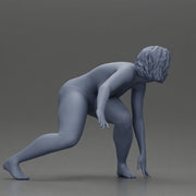 naked surfer woman in a bikini riding a wave on her surfboard - Only-Games