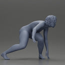 naked surfer woman in a bikini riding a wave on her surfboard - Only-Games