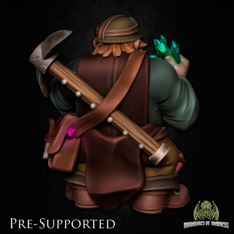 Dolin Flintrock  [PRE-SUPPORTED] Miner Dwarf - Only-Games