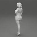 Beautiful Woman in Short Evening Mini Dress - Only-Games