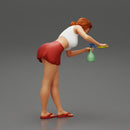 sexy girl cleaning in sponge and cleaning bottle - Only-Games