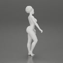Naked Black girl With Curly Hair Standing - Only-Games