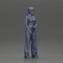 Chola girl with pigtails standing in flared pants - Only-Games