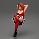 Santa Female sitting in vintage chair in hat - Only-Games