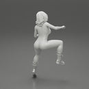 sexy woman in one piece sitting and driving a motorbike - Only-Games