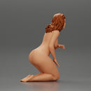 Naked girl sitting and covering her breasts - Only-Games