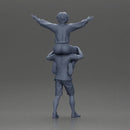 Man in shorts carrying girlfriend on shoulders girl being carried on the man's shoulders - Only-Games