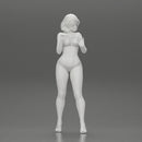 Attractive girl in bikini and heels Leaning Against car - Only-Games