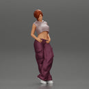 Chola girl Leaning On A Wall While Holding Her Legs Crossed - Only-Games