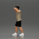 Man in shorts carrying girlfriend on shoulders - Only-Games