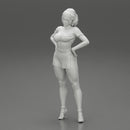 Brunette Girl in Short and mini shirt - Only-Games