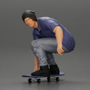 Man in hat riding sitting on skateboard - Only-Games