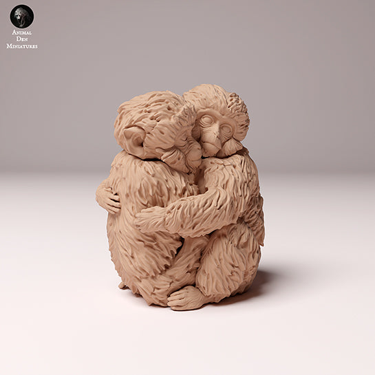 Japanese Macaque Infants Hugging 1/87