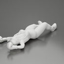 Latina girl boxing  losing leaning on the boxing ring - Only-Games