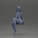 Naked woman sitting in short hair - Only-Games