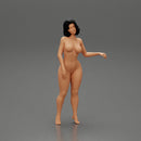 Naked Contented Attractive Elegant Stewardess Posing - Only-Games